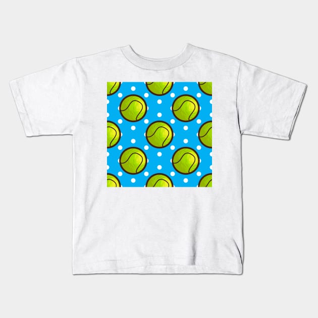 Tennis ball Kids T-Shirt by timegraf